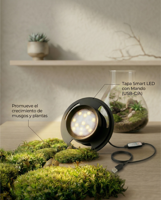 Tapa Smart LED con Ventilación (10cm) para Terrarios