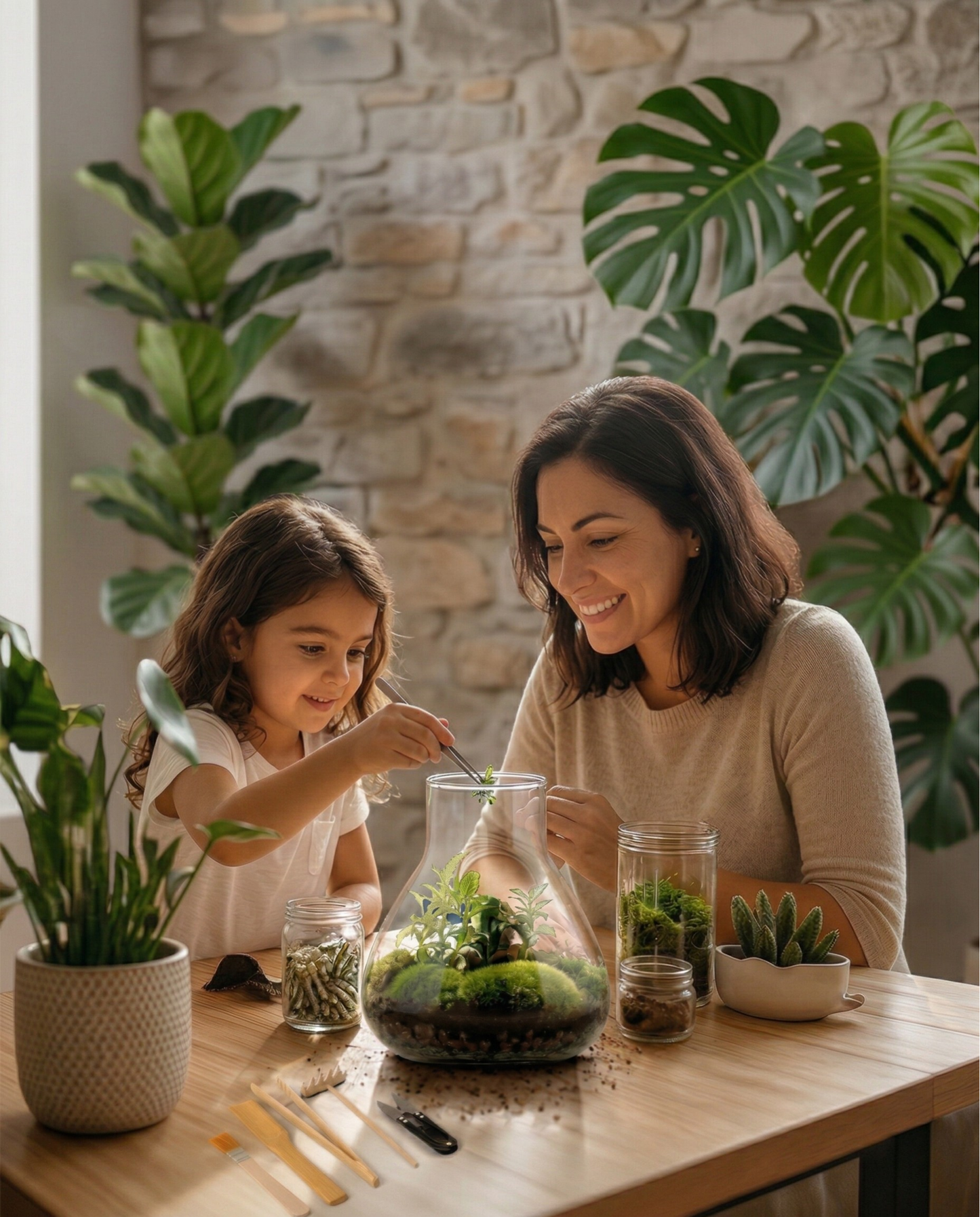 Kit de Terrario Premium · Cristal de Borosilicato y Luz Smart LED