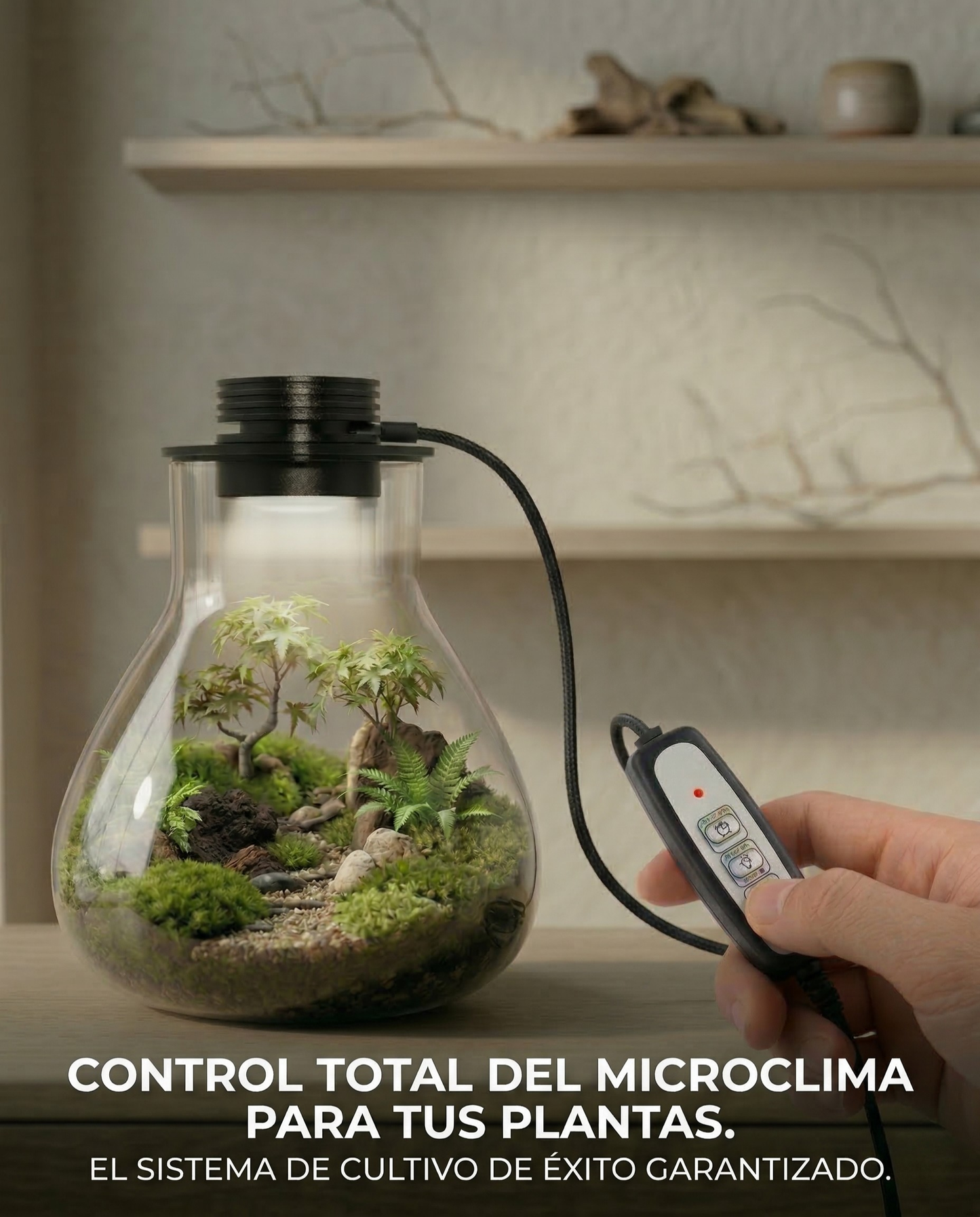 Tapa Smart LED con Ventilación (10cm) para Terrarios