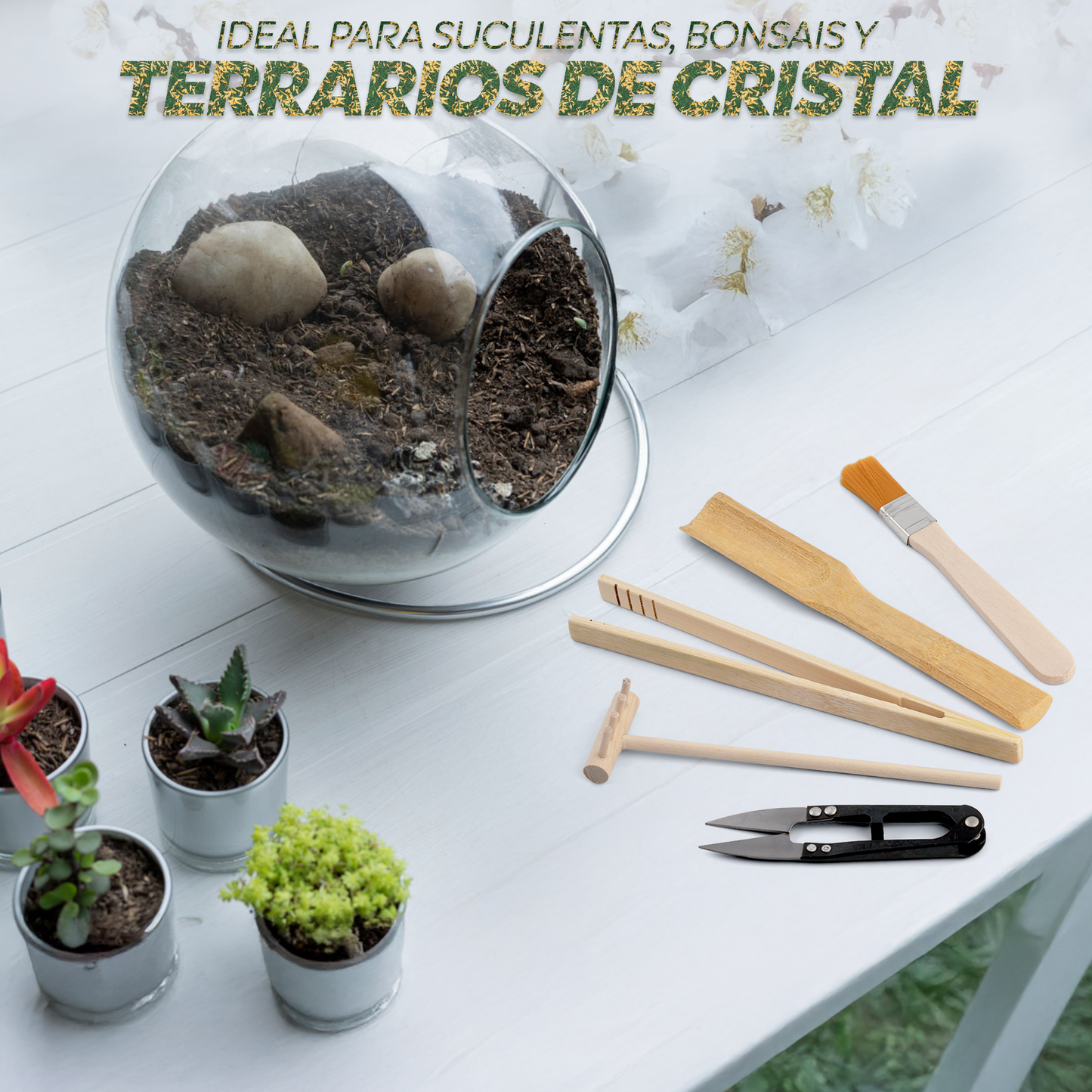 Kit de herramientas para terrarios y jardines eternos